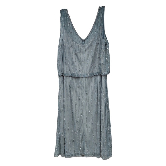 Adrianna Papell Beaded Gray  Sleeveless Dress Size 20W - Picture 2 of 5